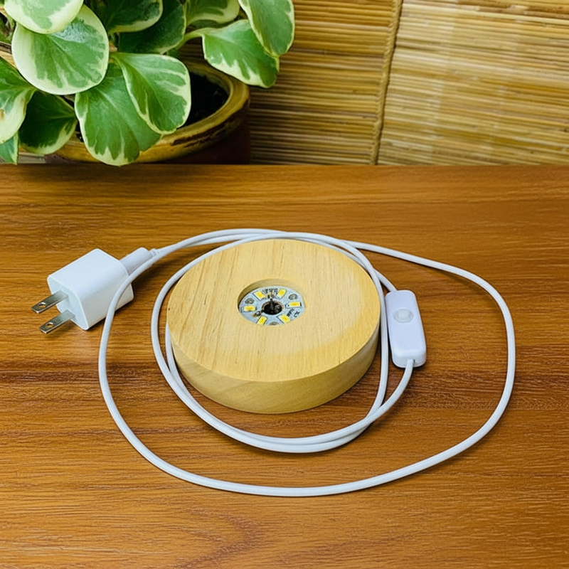 ✨Crystal Mood Light Base + Clear Quartz Generator — Holiday Glow Edition✨