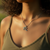 Κολιέ μενταγιόν Z ARRON DESIGN Serenity Moonstone από χάλκινο σύρμα