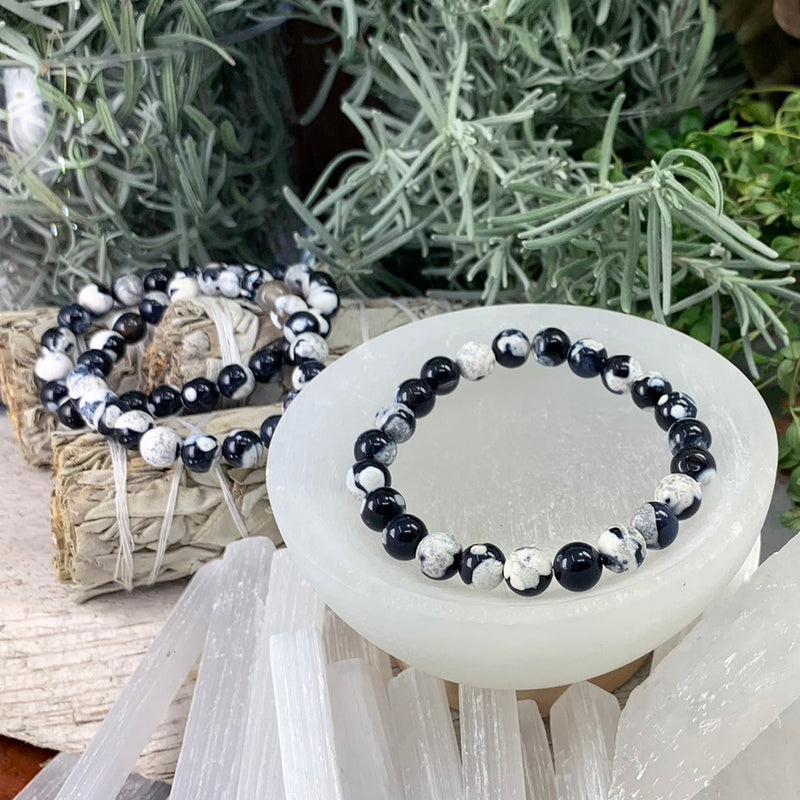 Βραχιόλι Mala Orca Jasper με βελούδινο πουγκί
