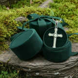 Κολιέ μενταγιόν Z ARRON DESIGN Serenity Moonstone από χάλκινο σύρμα