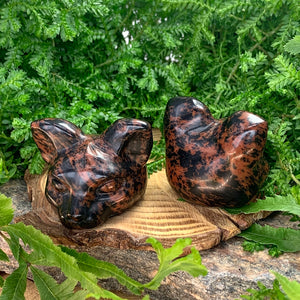 Crystal Animal Spirit Totems: Visionary Cat - Red Obsidian