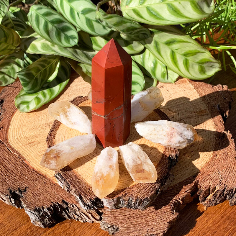 Σετ Κόκκινο Jasper 8 τεμαχίων + Citrine