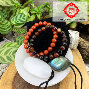 Root Chakra Mala armbandssett 🌈