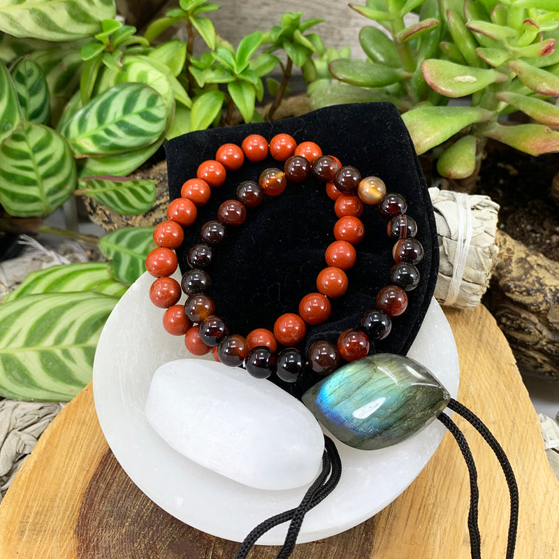 Σετ βραχιολιών Root Chakra Mala 🌈