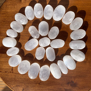 Selenite Ellipse steinar