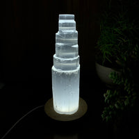 Selenite Crystal Tower Stemmningsljós