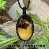 Κρεμαστό κολιέ Septarian Macrame