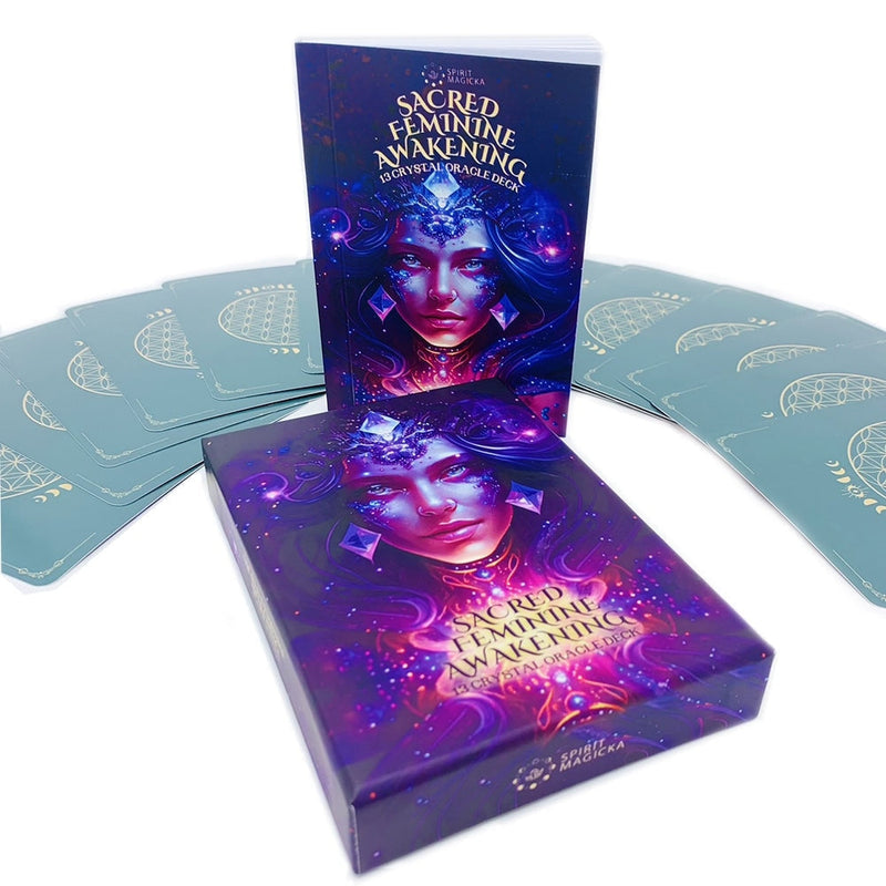 🌙 Sacred Feminine Awakening Oracle Deck, 13 Crystal Companion Set & Course