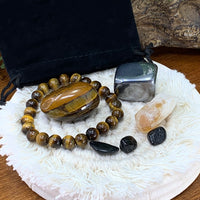 Komplet torbic za zapestnico Tiger's Eye Mala Fortitude