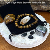 Komplet torbic za zapestnico Tiger's Eye Mala Fortitude