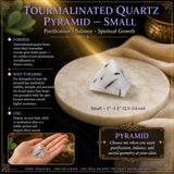 Tourmalinated Quartz Pyramid - Miðlungs