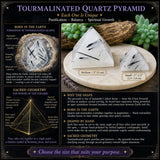 Tourmalinated Quartz Pyramid - Miðlungs
